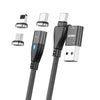 ENKAY 6-in-1 PD100W USB-A / Type-C to Type-C / 8 Pin / Micro USB Magnetic Fast Charging Cable, Cable Length:1m(Black)