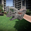 Soft Rubber Hand Puppet Simulation Animal Dinosaur Model Children Funny Toys, Style:Triceratops
