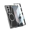 For Samsung Galaxy Z Fold6 GKK Integrated Electroplating Leather Z-Shape MagSafe Phone Case(Mountain Gray)