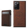 For Samsung Galaxy Note20 5G Suteni H19 Litchi Texture 2-in-1 MagSafe Removable Card Case Back Phone Case(Brown)