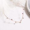 Women Fashion Headbands Crystal Alloy Hairbands Back Holder(Drainage drill)