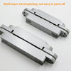 Three-Dimensional Adjustable Cross Hinge Folding Door Concealed Hinge, Specification: No. 4 Sand Silver 80kg