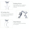 Sterling Silver Earrings S925 Star and Moon Earrings Simple Earrings