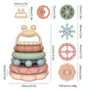 6 In 1 Toddler Baby Stackable Grip Anti-Eating Teether Stacking Kids Toys