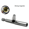 5 PCS 1/4 Electric Batch Head High Magnetism Connecting Rod Pistol Drill Extension Rod Sleeve Fast Turning Joint, Length: 150mm