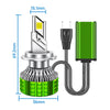100W LED Double Copper Tube Aluminum Alloy Waterproof Car Headlight, Bulb: 9006