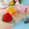 Triangle Plush Fruit Creative Three-dimensional Cute Children Change Bag Key Bag Gift(Watermelon)
