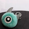 3 PCS Cartoon Croissant Hair Ball Keychain Pendant Bag Car Pendant(Khaki)