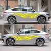 2 PCS/Set D-476 Fire Element Pattern Car Modified Decorative Sticker(Yellow)