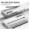 For Samsung Galaxy Z Fold3 5G Integrated PC + PU Phone Case with Pen / Pen Box(White)