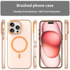 For iPhone 15 Pro Max MagSafe Frosted Translucent TPU + PC Full Coverage Phone Case(Orange)