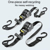 Auto Retract Tensioner Automobile And Motorcycle Cargo Fixing Straps(Black)
