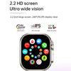 WS12 ULTRA 2 2.2 inch Sport Smart Watch, Support Payment Code / Bluetooth Call / Sleep / Blood Oxygen / Heart Rate / Blood Pressure Health Monitor(Gold)