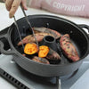 25cm Cast Iron Sukiyaki Pot Roast Sweet Potato Pot Round Barbecue Grill Pan With Lid Turkey Roasting Pan