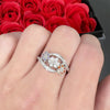 Tricolor Flower Fashion Color Tail Diamond Ring(9)