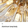 Bedroom Crystal Ceiling Lamp Creative Dandelion Living Room Lamp Dining Room Lamp, Style:Golden (70x38cm, 8 Heads)(Warm Light)