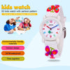 JNEW A335-21975 Children 3D Silicone Cartoon Butterfly Waterproof Quartz Watch(White)