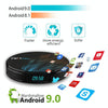 HK1max 4K UHD Smart TV Box with Remote Controller, Android 9.0 RK3318 Quad-Core 64bit Cortex-A53, 2GB+16GB, Support Dual Band WiFi & AV & HDMI & RJ45 & TF Card