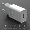 IVON AD-33 2 in 1 2.1A Single USB Port Travel Charger + 1m USB to 8 Pin Data Cable Set, US Plug(White)