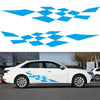 2 PCS/Set D-943 Checkered Flag Pattern Car Modified Decorative Sticker(Blue)