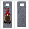 Christmas Cartoon Wine Bottle Cover Holiday Party Decoration Gift Bag(Red)