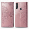 For  Alcatel 1S (2020) Embossed Mandala Pattern TPU + PU Horizontal Flip Leather Case with Holder & Three Card Slots & Wallet(Rose Gold)