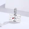 S925 Silver Pendant DIY Love Letter Bracelet Accessories