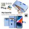 For Samsung Galaxy S25+ 5G Sheep Texture Cross-body Zipper Wallet Leather Phone Case(Blue)