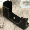 1/4 inch Thread PU Leather Camera Half Case Base for FUJIFILM XE4 (Black)