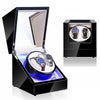 Watch Shaker Automatic Mechanical Watch Rotating Motor Winding Box, US / EU / UK Plug(Black & White)