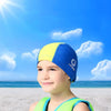 1101 Middle Age Children Deepen Summer Sun Protection Swimming Caps(Rose Red)