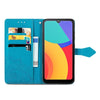 For Alcatel 1L 2021 Mandala Flower Embossed Horizontal Flip Leather Case with Holder & Three Card Slots & Wallet & Lanyard(Blue)