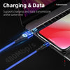 ENKAY 3A USB to 8 Pin Magnetic Fast Charging Data Cable with LED Light, Length:2m(Blue)