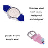 JNEW A335-86264 Children Cartoon 3D Kitten Catching Fish Silicone Waterproof Quartz Watch( Pink)