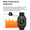 MX7 1.69 inch IPS Touch Screen IP68 Waterproof Smart Watch, Support Sleep Monitoring / Heart Rate Monitoring / Bluetooth Call / Body Temperature Monitoring(Blue)