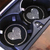 Car Round Love Diamond Honeycomb Anti-slip Coaster(Black)