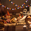 2m Halloween Felt Ball Pendant Horror Atmosphere Wool Ball Decoration(24 Balls)