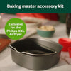 For Square 3.8-8qt Air Fryer Square Non-Stick Cake Basket Baking Tray, Style: 8inch With Ear