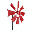Landscape Craft Rotating Windmill Ornament Outdoor Rustic Garden Decoration Inserts(Wine Red)