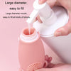 100ml Travel Cleaning Lotion Dispenser Bottle With Washing Brush Cosmetic Shampoo Storage Bottle(Light Pink)