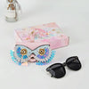 Cute Quirky PU Sunglasses Case Portable Glasses Bag with Hanging Buckle, Color:  Sequenant Flower Ring Pink