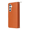 For Samsung Galaxy A54 Nine-card Slots Zipper Wallet Bag Leather Phone Case(Brown)
