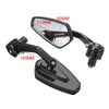 Motorcycle Handle All Aluminum Cherry Rearview Mirror(Black)