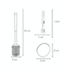 Household Toilet Silicone Long Handle Toilet Brush Set Stainless Steel Toilet Cleaning Brush Head