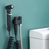 Toilet Mate Booster Flusher Toilet Cleaning Shower Set, Specification: Black ABS Model