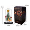 Christmas Cedar Window Display Glass Cover LED Light Ornaments(Star Deer)