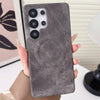 For Samsung Galaxy S25 Ultra 5G Denim MagSafe Magnetic PC + PU Phone Case(Dark Grey)