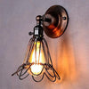 Retro Wrought Iron Bird Cage Wall Lamp with Edison 40W Bulb