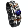 Twelve Constellations Night Light Leather Rope Bracelet Woven Beads Bracelet, Style: Gemini