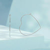 S925 Sterling Silver Zircon Love Heart Earrings(SCE1711)